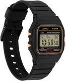 Casio, Unisex Watch Vintage Collection Digital, Black Dial Black Resin Band, F-91WG-9QDF