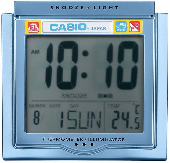 Casio, Digital Desk Alarm Clock, Blue, DQ-750F-2DF