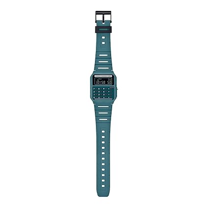 Casio Calculator Unisex Watch Digital Dial with Green Resin Strap, CA-53WB-3BDF