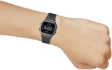 Casio Unisex Watch Vintage Collection Digital Display, Black Dial Black Stainless Steel Mesh Strap, A168WEMB-1BDF