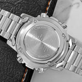 Casio Men's Watch Analog-Digital Yellow Dial With Silver Stainless Steel Band, AMW-880D-9AVDF