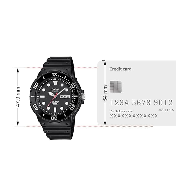 Casio Men's Watch Analog Black Dial with Black Resin Strap, MRW-230H-1E1VDF