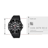 Casio Men's Watch Analog Black Dial with Black Resin Strap, MRW-230H-1E1VDF