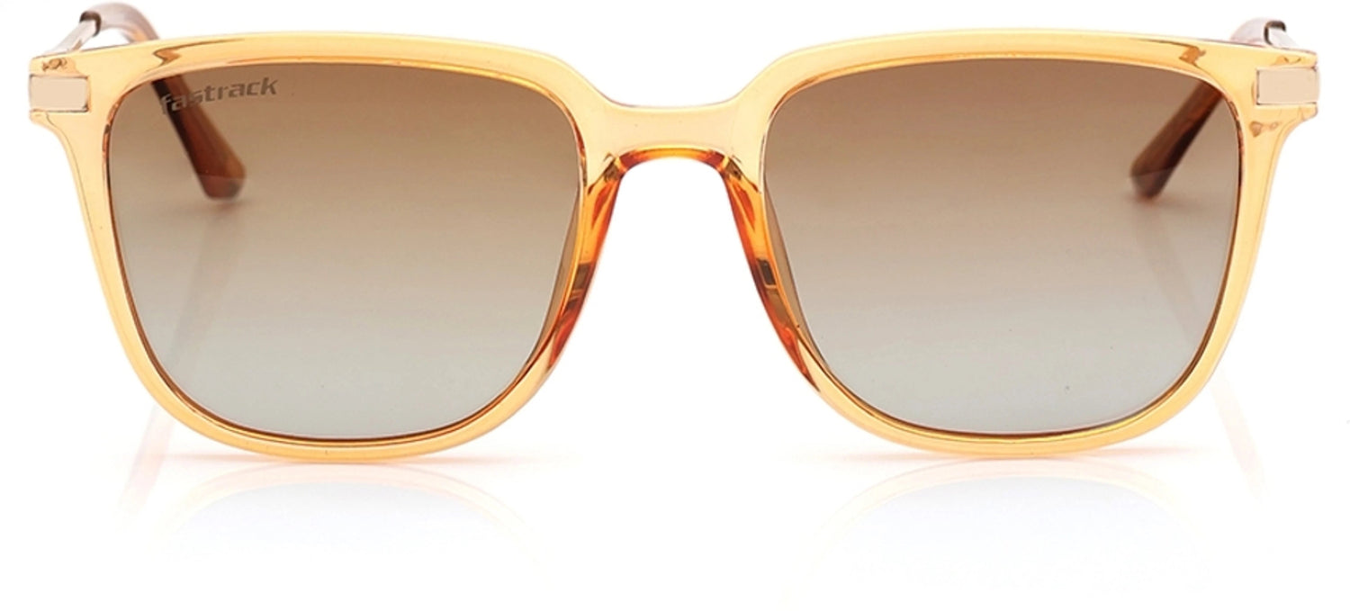 Fastrack Men's Square Sunglasses, Brown Lens, Polarised and UV protected, C0101BR6PV