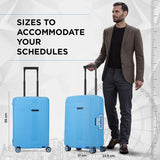 Carlton Vault 55cm 8 Wheel Hard Top Trolley-Blue, VAULT55BLU