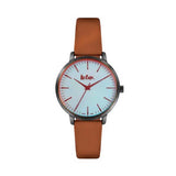 Lee Cooper Women's Watch Analog, White Dial Brown Leather Strap, LC06980.035 