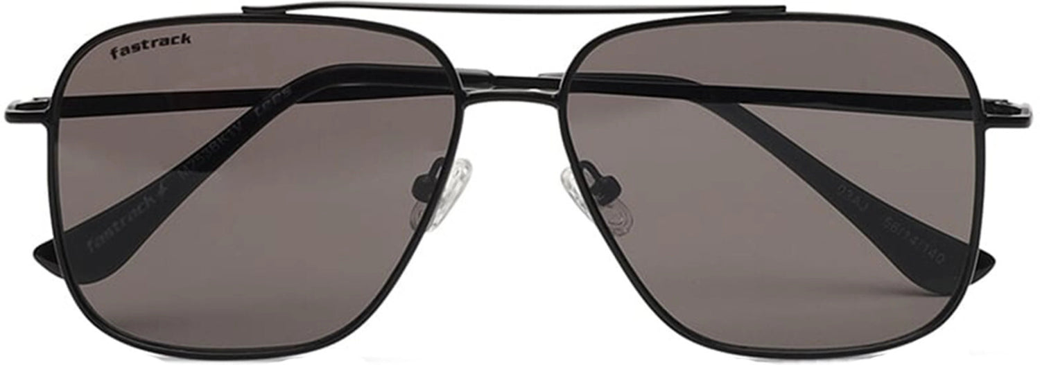 Fastrack Men's Square Sunglasses, Grey Lens, UV protected, M253BK1 - image 2