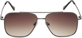 Fastrack Men's Square Sunglasses, Brown Lens, UV protected, M253BR4