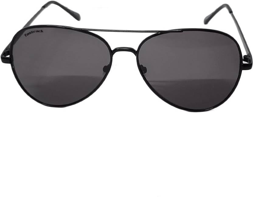 Fastrack, Men's Aviator Sunglasses, Black, M258BK1