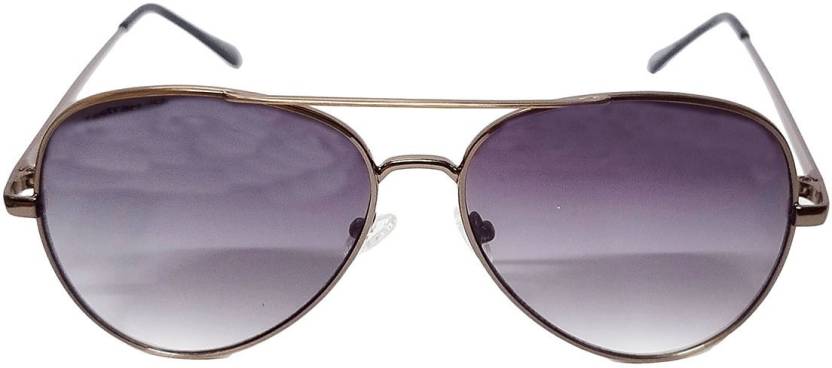 Fastrack, Unisex Aviator Sunglasses, Black, M258BK3