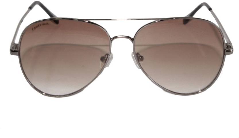 Fastrack, Unisex Aviator Sunglasses, Brown, M258BR5