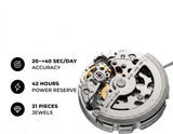 Titan Phoenix Skeletal Men's Automatic Analog with Gun Dial Brown Leather Strap Watch 90223WL01