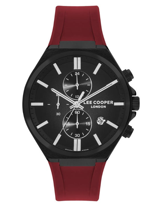 Lee Cooper, Men's, Analog Watch, Black Dial, with Silicone Band, LE-LC07854.658