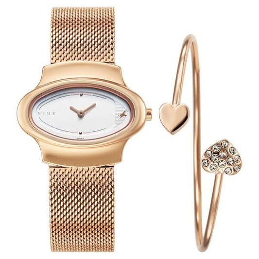 Fastrack, Men's, Analog Watch, Gold Dial, with Stainless Steel Band, FA-6004WM01