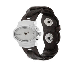 Fastrack, Women’s Watch  Hitlist Collection Analog, Silver Dial Brown Leather Strap, 6004SL01