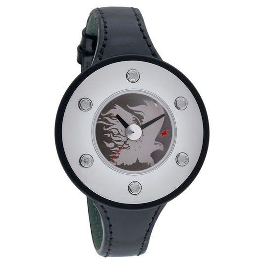 Fastrack, Men's, Analog Watch, Black Dial, with Leather Band, FA-6008SL01
