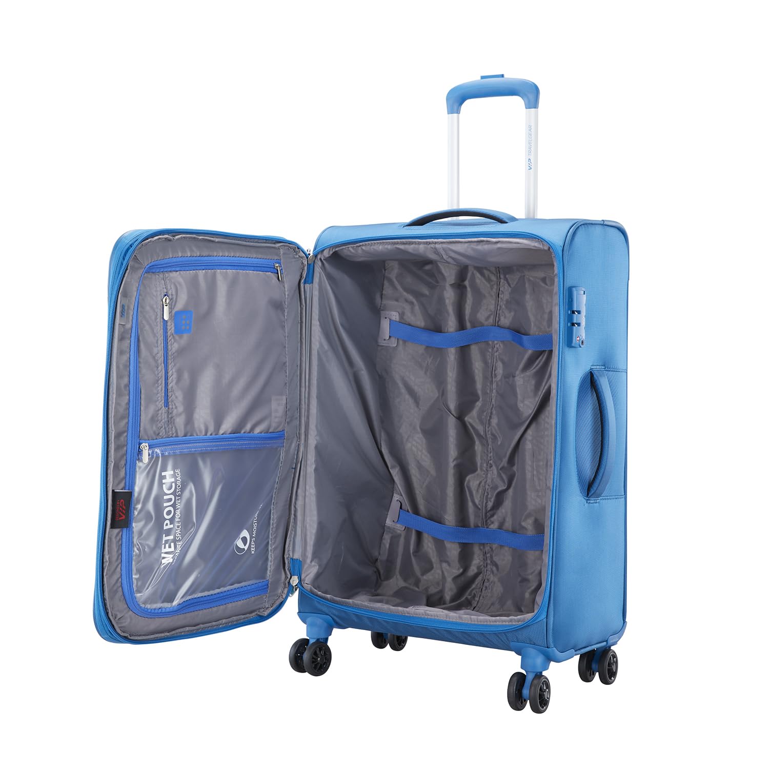 VIP Adept 55cm Soft Trolley Blue, ADEPT55BLU