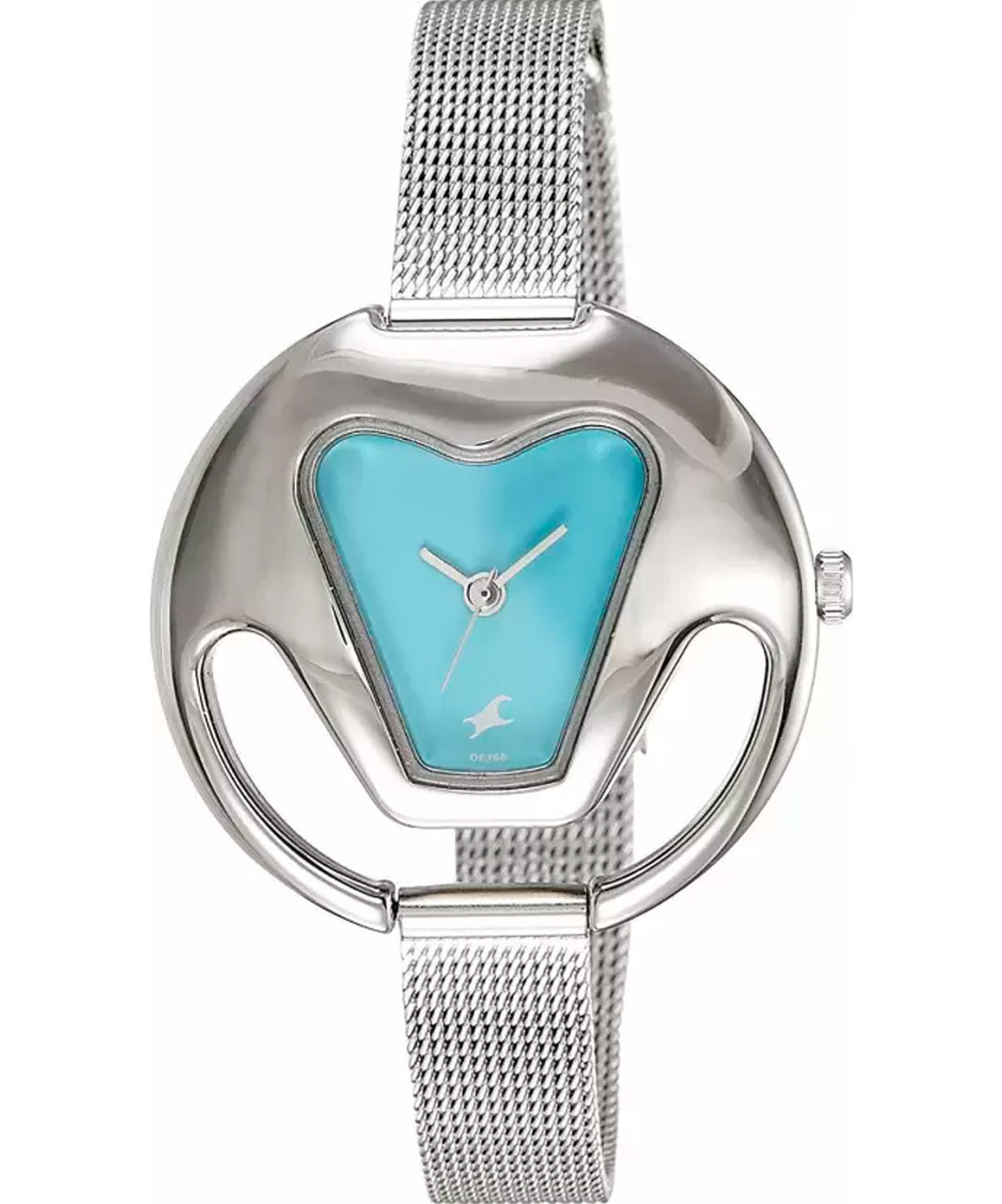 Fastrack, Women's Watch Analog, Blue Dial Silver Stainless Steel Mesh Strap, 6103SM01