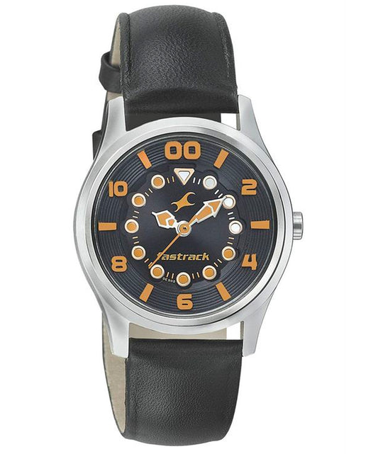Fastrack, Men's, Analog Watch, Black Dial, with Leather Band, FA-6116SL02