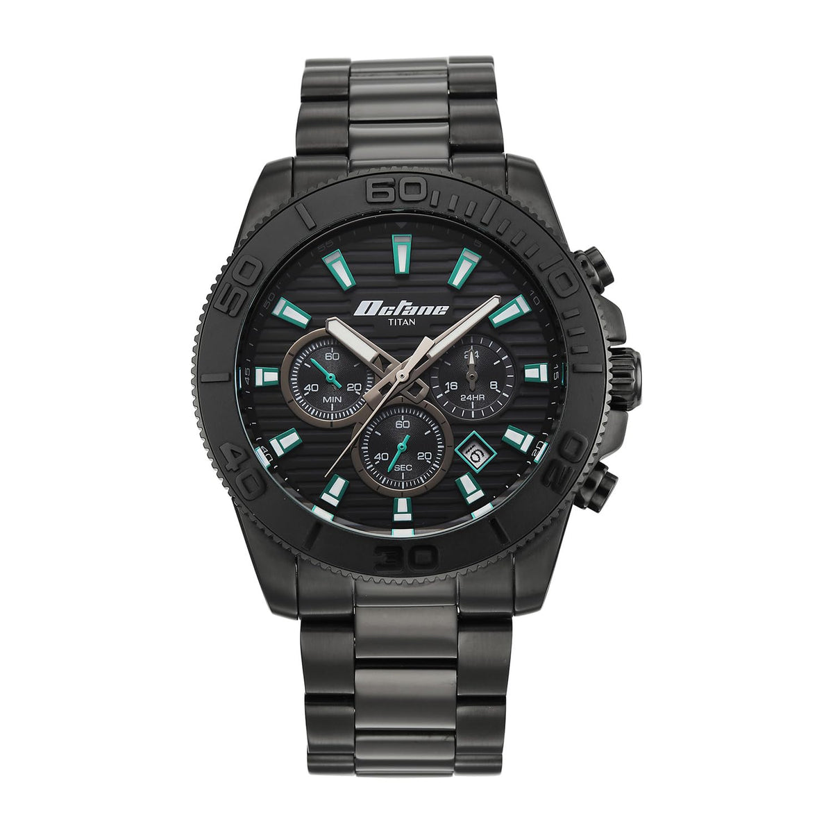 Titan Octane Men's Quartz Analog Watch, Grey Dial, Anthracite Stainless Steel Strap, TI-90239NM01