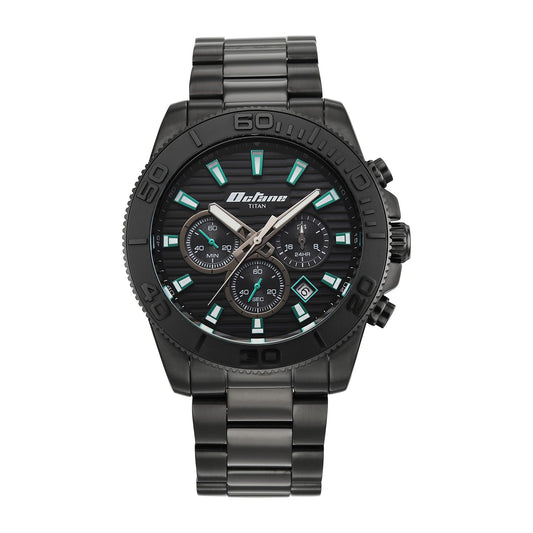 Titan Octane Men's Quartz Analog Watch, Grey Dial, Anthracite Stainless Steel Strap, TI-90239NM01