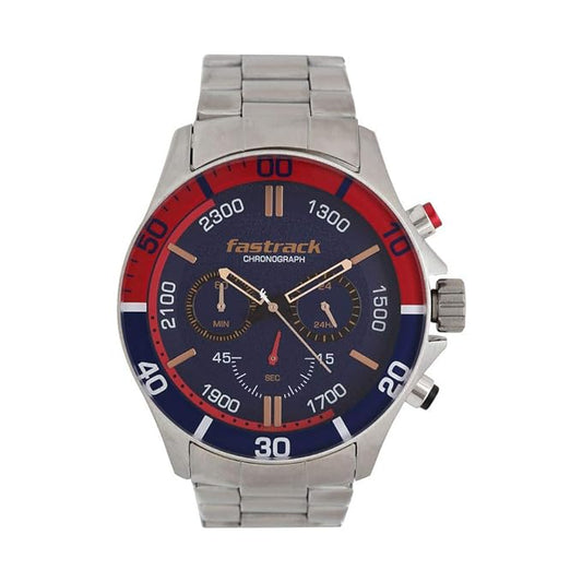 Fastrack, Men's, Analog Watch, Blue Dial, with Stainless Steel Band, FA-3072SM06
