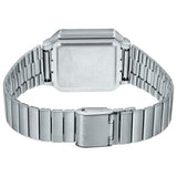 Casio Unisex Watch Vintage Collection Digital Display , Grey Stainless Steel Strap,  A100WE-7BDF