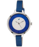 Fastrack, Women’s  Watch Analog, Bicolor Dial Blue Leather Band, 6122SL01