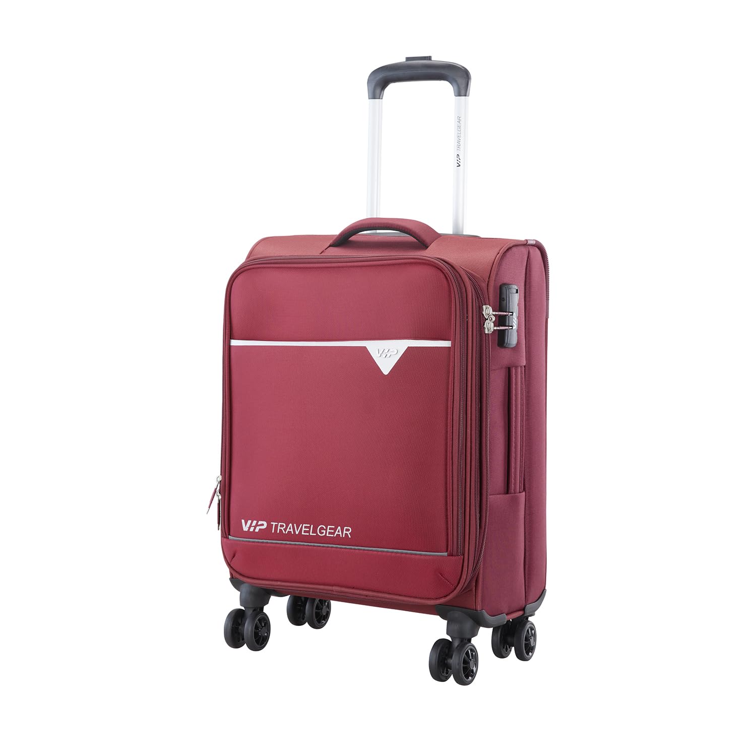 VIP Experia 69cm Soft Trolley Maroon, EXPERIA69MRN VIP Medium check-in size travel luggage