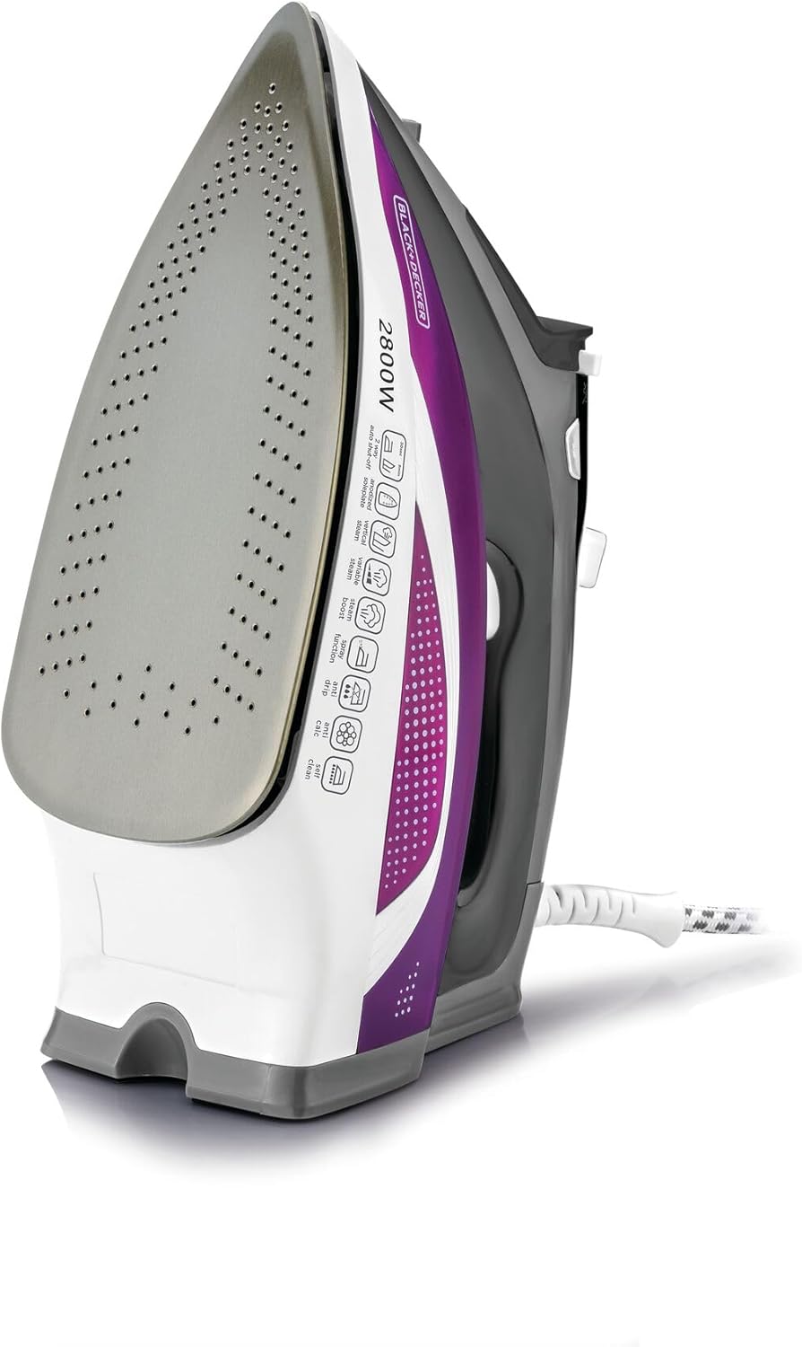 Black+Decker, Digital Steam Iron, 2800 W Purple, X2250