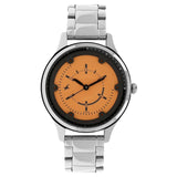 Fastrack, Women's  Watch Analog, Orange Dial Stainless Steel Strap, 6138SM02