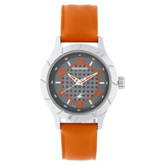 Fastrack, Women’s  Watch Analog, Grey Dial Orange Leather Band, 6139SL01