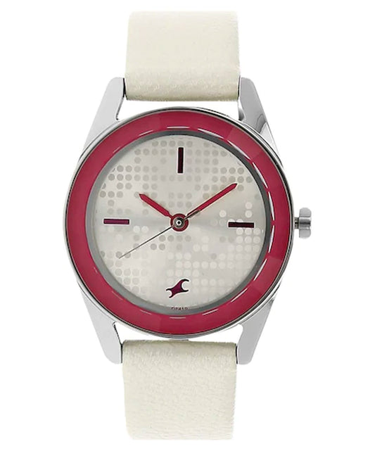 Fastrack, Men's, Analog Watch, Silver Dial, with Leather Band, FA-6144SL01