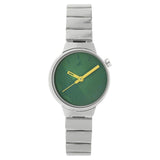 Fastrack, Women’s  Watch Analog, Green Dial  Silver Stainless Steel Band, 6149SM02