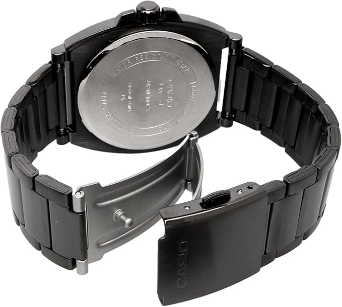 Casio Men's Watch Analog Blue Dial With Black Stainless Band, MTP-E730B-2AVDF