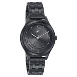 Fastrack, Women's  Watch Analog, Black Dial Black Stainless Steel Band, 6152NM01