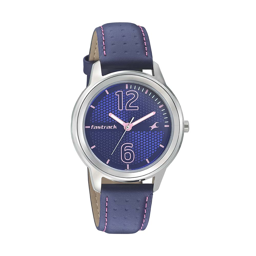 Fastrack, Women’s  Watch Analog, Purple Dial Purple Leather Strap, 6169SL01