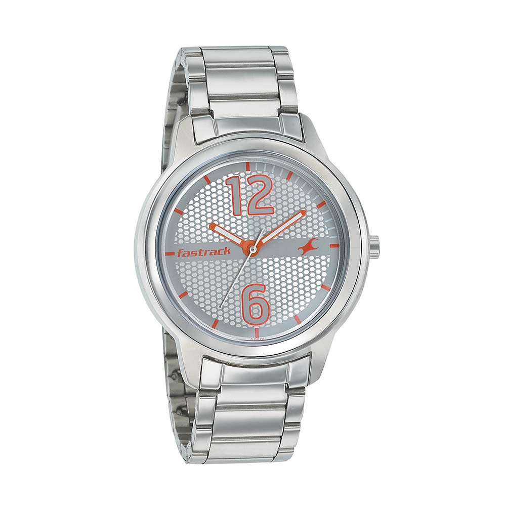 Fastrack, Women’s  Watch Analog, White Dial Silver Stainless Steel Strap, 6169SM01