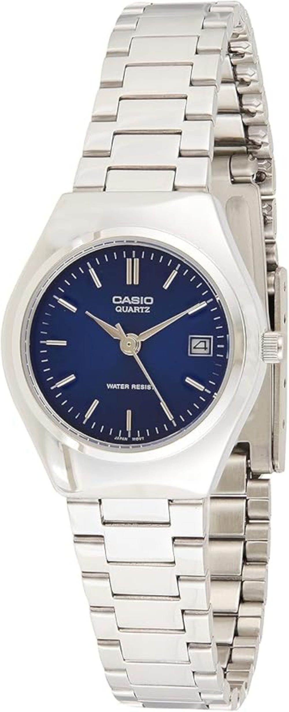 Casio Women's Watch Analog, Blue Dial Silver Stainless Steel Strap, LTP-1170A-2ARDF