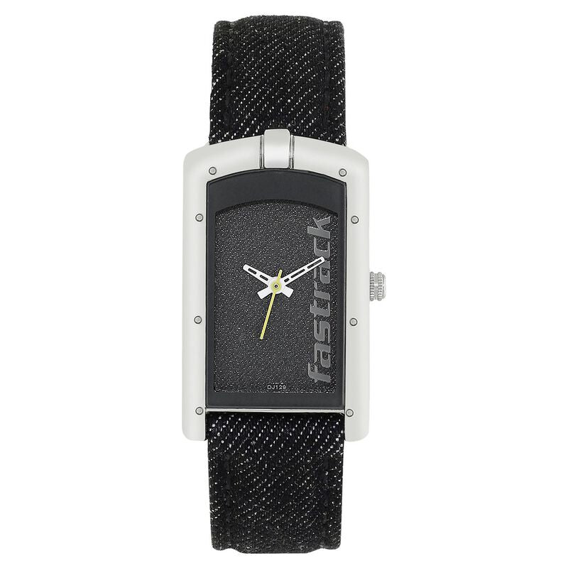 Fastrack, Women’s  Watch Analog, Black Dial Denim Strap, 6183SL02