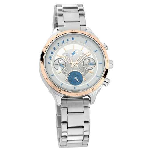Fastrack, Men's, Analog Watch, Silver Dial, with Stainless Steel Band, FA-6186KM02