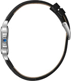 Lee Cooper Women's Analog Watch with White Ceramic Dial and Black Leather Band, LC08191.331