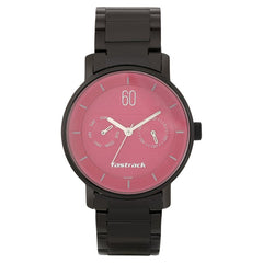 Fastrack, Women’s Multi-Function  Watch Analog, Pink Dial Stainless Steel Strap, 6198NM02