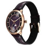Titan Caelum Sun Moon Sub-Dial in Imperial Purple - Stellar Edition Men's Watch with Purple Leather Strap, 10028WL01