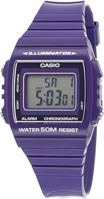 Casio, Men’s Watch Digital, Purple Dial Purple Resin Band, W-215H-6AVDF