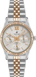 Beverly Hills Polo Club Women's Multifunction Watch with Silver Dial and Silver and Rose Gold Stainless Steel Band, BP3169C.530