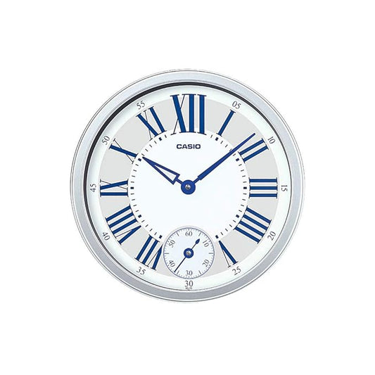 Casio Clock CS-IQ-70-8DF silver dial clock