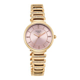 Titan Raga Spotlight Women's Quartz Analog Watch, Pink Dial, Gold Metal Strap, TI-95431WM01