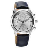 Titan Sapphire Men's Multifunction Watch Analog Silver Dial with Blue Leather Strap, 1874SL04