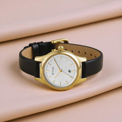 Titan Men's Watch Edge White Dial Brown Leather Strap Watch, 679YL01